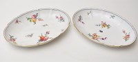 Lot 789 - Pair of Sevres style dishes, oval shaped with...