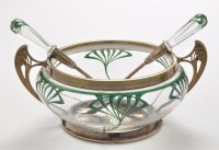 Lot 805 - A WMF salad bowl and servers, the circular...