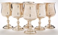 Lot 815 - Six Elizabeth II goblets, by Deakin & Francis,...