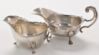 Lot 830 - A George V sauce boat, by Walker & Hall,...