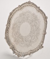 Lot 836 - An Elizabeth salver, by Barker Ellis Silver Co....