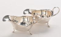 Lot 839 - A pair of George V sauce boats, by A & J...