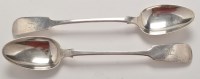 Lot 844 - A pair of William IV gravy spoons, by William...