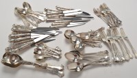 Lot 847 - A matched mid 19th Century and later flatware...