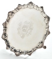 Lot 869 - An early George III salver, probably Thomas...