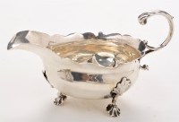 Lot 871 - A George II sauce boat, probably by Fuller...