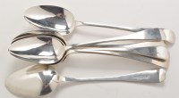 Lot 876 - Six George III table spoons, by DM...