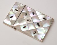 Lot 894 - A Japanese Shibayama mother-of-pearl card case,...