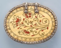 Lot 900 - An 18th Century white metal and ivory pique...