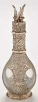 Lot 905 - A Chinese white metal ware mounted glass...