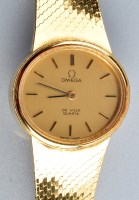 Lot 920 - Omega De Ville: a lady's 18k quartz wristwatch...