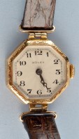 Lot 922 - Rolex: a lady's 18k. cased wristwatch, c.1925,...