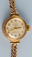 Lot 925 - Girard Perregaux: Incabloc: a lady's 9ct. gold...