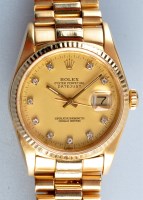 Lot 930 - Rolex Oyster Perpetual Datejust: an 18ct. gold...