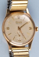 Lot 939 - Rolex Precision: a late 1960's gentleman's 9ct....