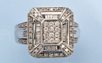 Lot 953 - A diamond dress ring, set with brilliant and...