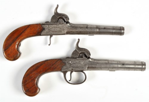 Lot 1071 - Two early 19th Century percussion pistols, by...