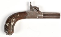 Lot 1082 - An early 19th Century percussion pistol, the...