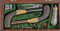 Lot 1088 - A pair of 19th Century percussion pistols, the...