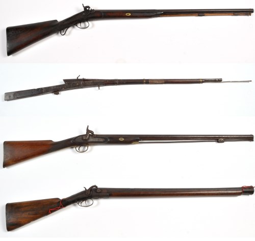 Lot 1096 - Four 19th Century guns, to include: a jezail;...