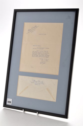 Lot 1126 - Bing Crosby (1903-1977), a signed typed letter...