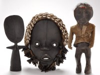 Lot 1155 - A West African Dan mask, with cowrie shell...