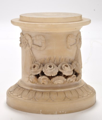 Lot 1173 - An early 20th Century carved alabaster...