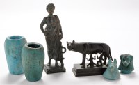 Lot 1196 - A patinated bronze model of Romulus and Remus...