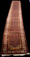 Lot 1220 - A Malayer runner, the field decorated with...