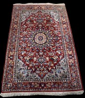 Lot 1235 - A Isfahan rug, the central medallion...