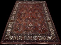 Lot 1238 - A Joshagan carpet, the central field decorated...