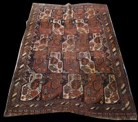 Lot 1241 - A Khamseh rug, with stylized boteh medallions...