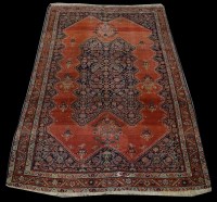 Lot 1242 - A Mishan rug, with floral decoration to...