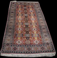 Lot 1253 - A Caucasian carpet, with geometric foliate...