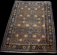 Lot 1255 - A Qum rug, with flare head and floral scroll...