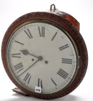 Lot 1279 - A 19th Century carved wall clock, with...