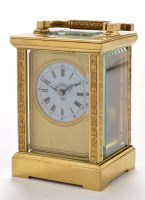 Lot 1283 - A late 19th Century carriage clock, with...