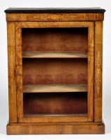 Lot 1313 - A Victorian inlaid walnut chiffonier, the top...