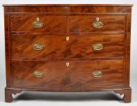 Lot 1316 - An early 19th Century mahogany bowfront chest...