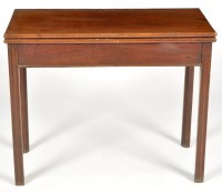 Lot 1322 - A George III mahogany turnover top tea table,...