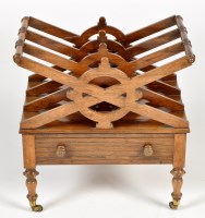 Lot 1345 - A late 19th Century rosewood canterbury,...