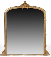 Lot 1346 - An early 19th Century gilt framed wall mirror,...