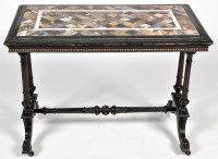 Lot 1350 - A late 19th Century specimen marble top table,...