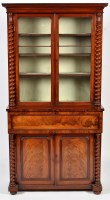 Lot 1362 - A Victorian mahogany secretaire bookcase, the...