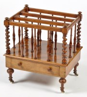 Lot 1385 - A 19th Century mahogany canterbury, the three...