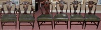 Lot 1399 - A set of six Hepplewhite style mahogany dining...