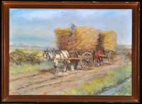 Lot 208 - John Falconar Slater (1857-1937) Hay carts on...