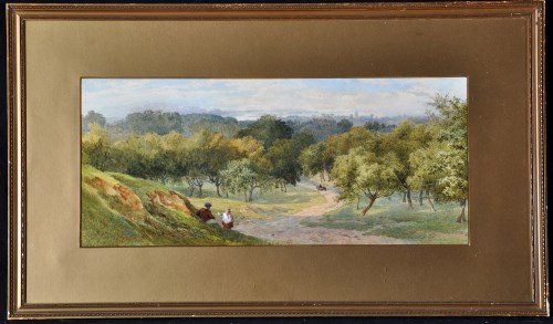 Lot 243 - John Henry Mole (1814-1886) Rural landscape...