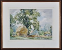 Lot 257 - Albert Ribbans (1903-1966) A farm scene with...