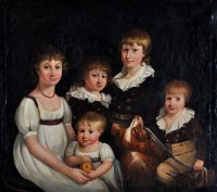 Lot 290 - 19th Century British School A family portrait...